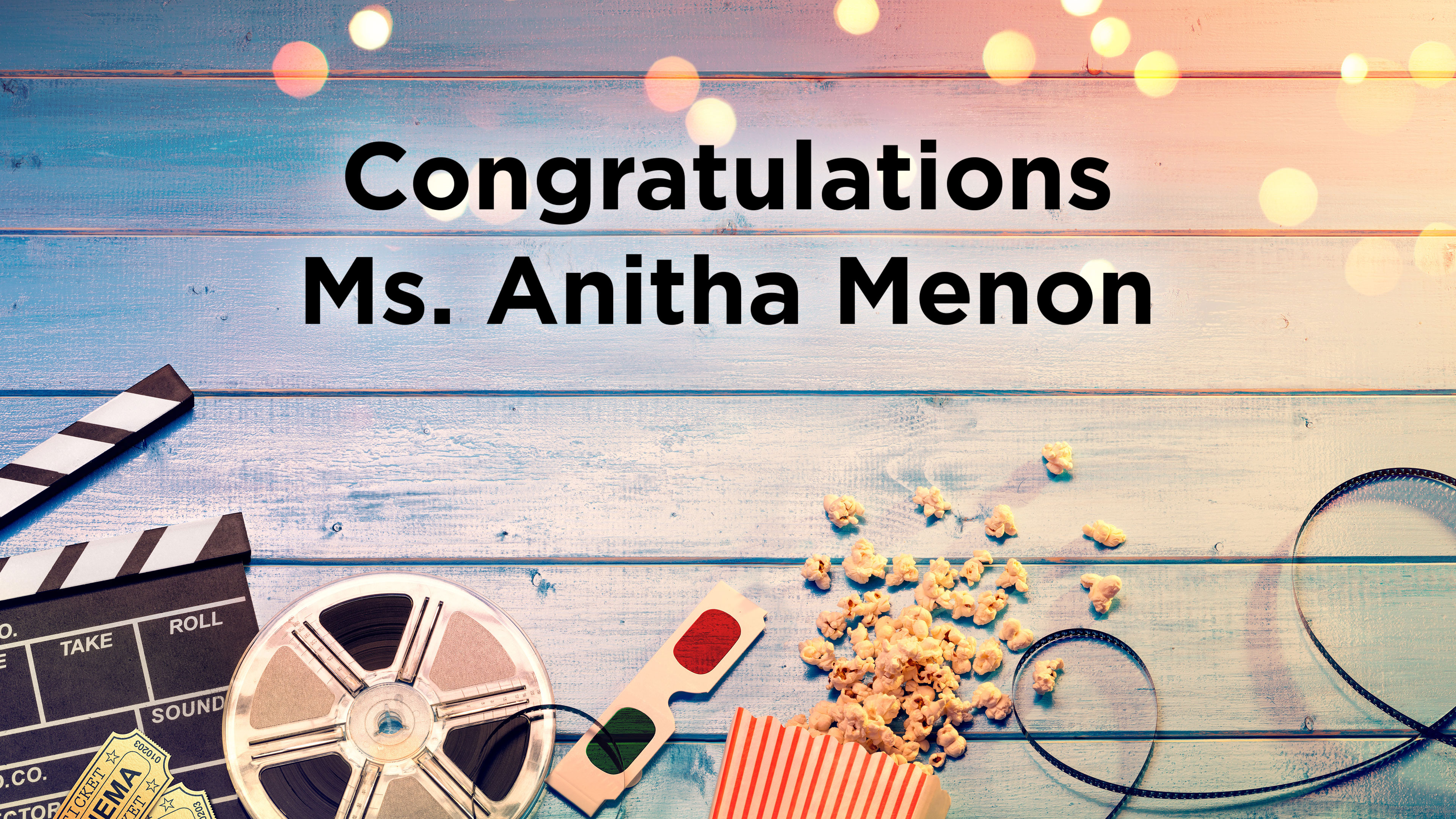 Congratulations Ms. Anitha Menon Online